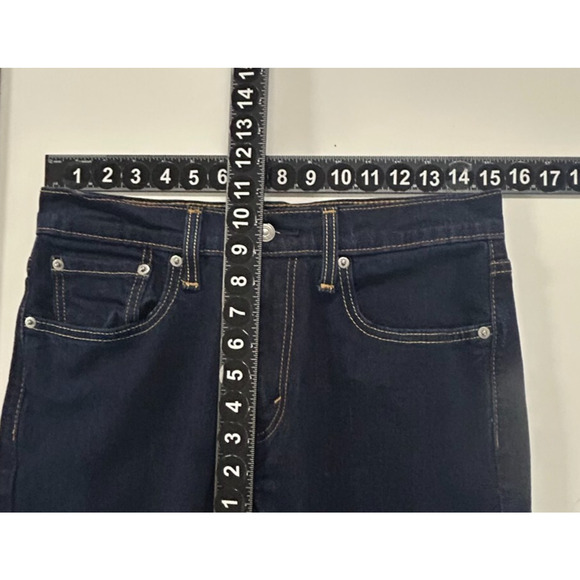 Levis 512 Slim Jeans Mens 31X32 Blue Tapered Dark Wash Measures 30X31 - Picture 5 of 10